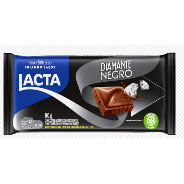 Chocolate LACTA Diamante Negro - Barra 80g